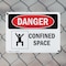 Signmission 7 in H x 10 in W, Plastic, Rectangle, Confined Space OS-2PACK-DS-P-710-L-1078 - alternate 2
